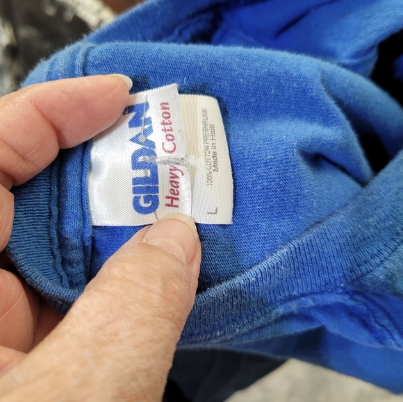 (4088)Gildan Tshirt, L. Blue, short sleeve - Picture 5 of 6